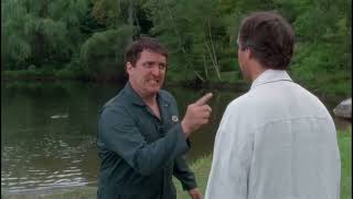 Funny Farm 1988 The movers arrived & Toss his chair in the lake scene