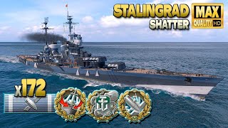 Cruiser Stalingrad: Last hope on map Shatter - World of Warships
