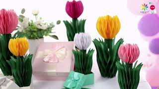 Make a lasting impression with our stunning tulip paper honeycomb centerpieces!