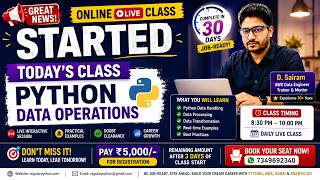 Python + AWS Data Engineer LIVE Classes Started | Telugu #agenticai #aws #genai #python