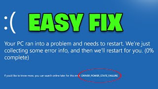 How To Fix Driver Power State Failure Problem - NEW 2026✅