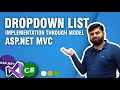 Asp.net mvc dropdownList implementation through model, by passing model from action to view.