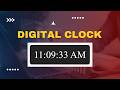 How to Create a Digital Clock using HTML, CSS & JavaScript | Beginner Project