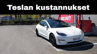 Teslan todelliset käyttökustannukset 3v ajalta