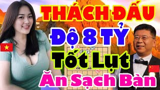 Thách Đấu Đại Sư TQ, Độ 8 Tỷ, Đi Tốt Lụt Ăn Sạch Bàn [Cờ Tướng Hay]