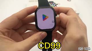 Smartwatch com chip CD 99 e câmera fotográfica.