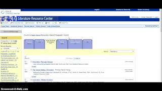 Literature Resource Center database tutorial