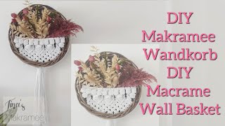 DIY Makramee Wandkorb / DIY Macrame Wall Hanging Basket