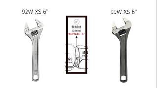 IREGA 92XS 99XS, adjustable wrenches with Xtra Slim jaws