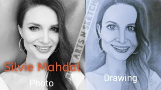 How to draw Silvie Mahdal || Amazing Realistic Artist ||Pencil Drawing||Realistic art||