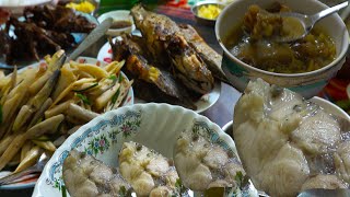 Trip To Battambang, Eating And Walking In The Rice Filed