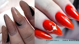 ❤ маникюр МАКРО ❤ ШИКАРНЫЙ красный и СТРАЗЫ ❤ COSMOPROFI ❤    #nails  #innamaksimova