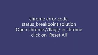 chrome error code status breakpoint