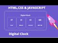Digital Clock HTML | CSS | JavaScript Project In Hindi @Justforcode