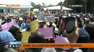 Terancam PHK Massal, Karyawan PT. Freeport Demo DPRD dan Bupati