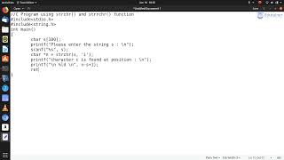 8. C Program Using strchr() And strrchr() Function