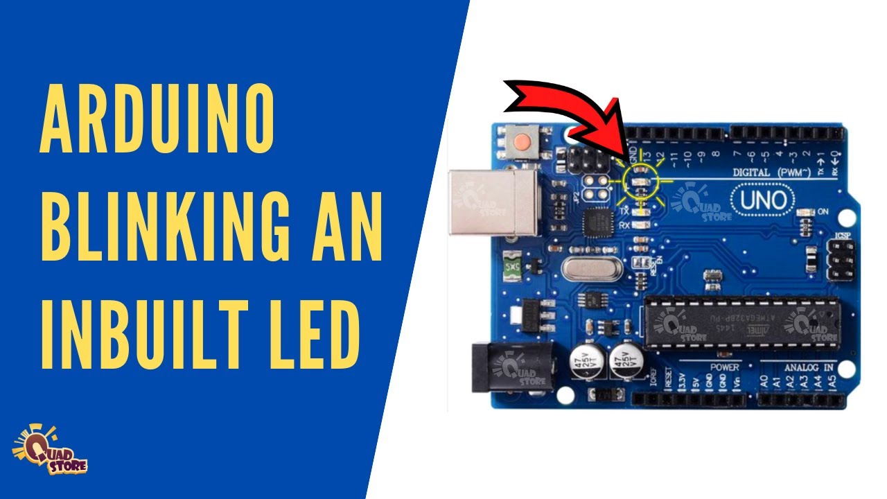 Arduino Blinking LED - Inbuilt LED Below Pin 13 - YouTube