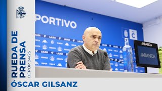 Rueda de prensa de Óscar Gilsanz tras el RC Deportivo 3-1 UD Almería