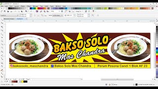 Tutorial Coreldraw X7 Cara mendesain warung bakso dengan cepat dan mudah