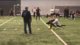 Lavon Coleman 40 Yard Dash - Husky Pro Day 2018