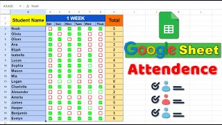 হাজিরা খাতা Google Sheet || Google Attendance Sheet.