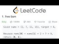 LeetCode Two Sum Solution Explained - Java