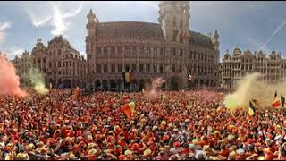 Honouring the Belgian Red Devils at the Grand Place, Brussels