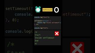 JavaScript setTimeout 0 #javascript #javascripttutorial #coding #programming #coder #shorts