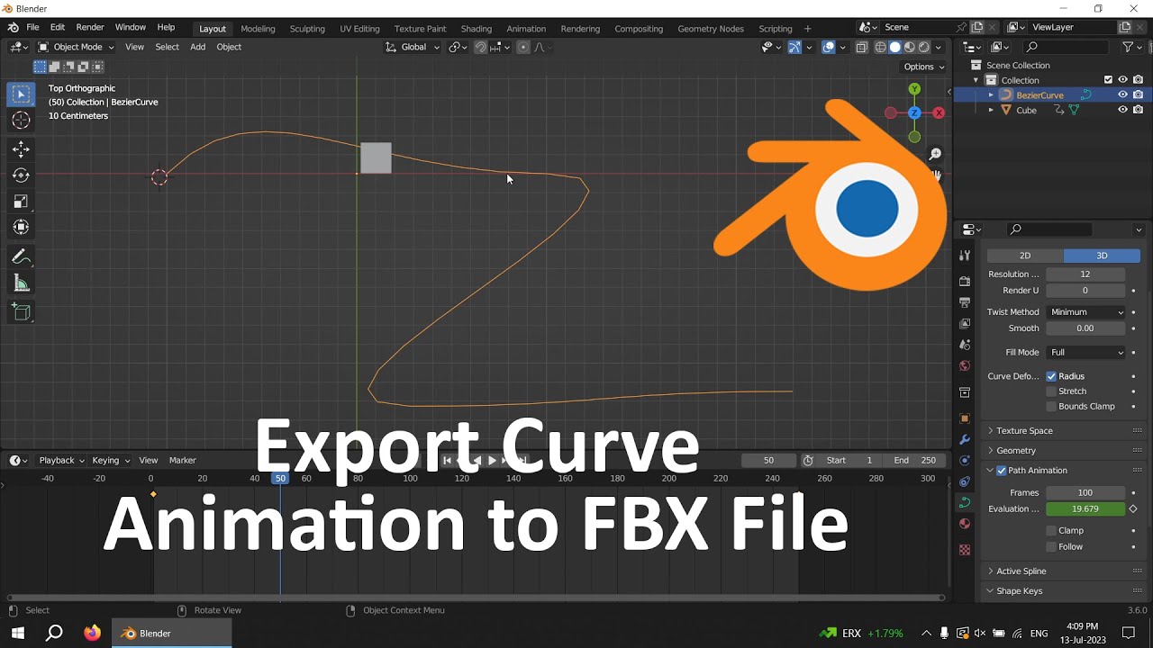 Export Curve Animation To FBX File In Blender 3 - YouTube