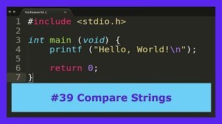 C Tutorial #39 - Compare Strings