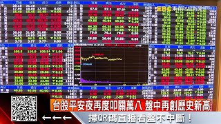 台股平安夜再度叩關萬八 盤中再創歷史新高 @57ETFN