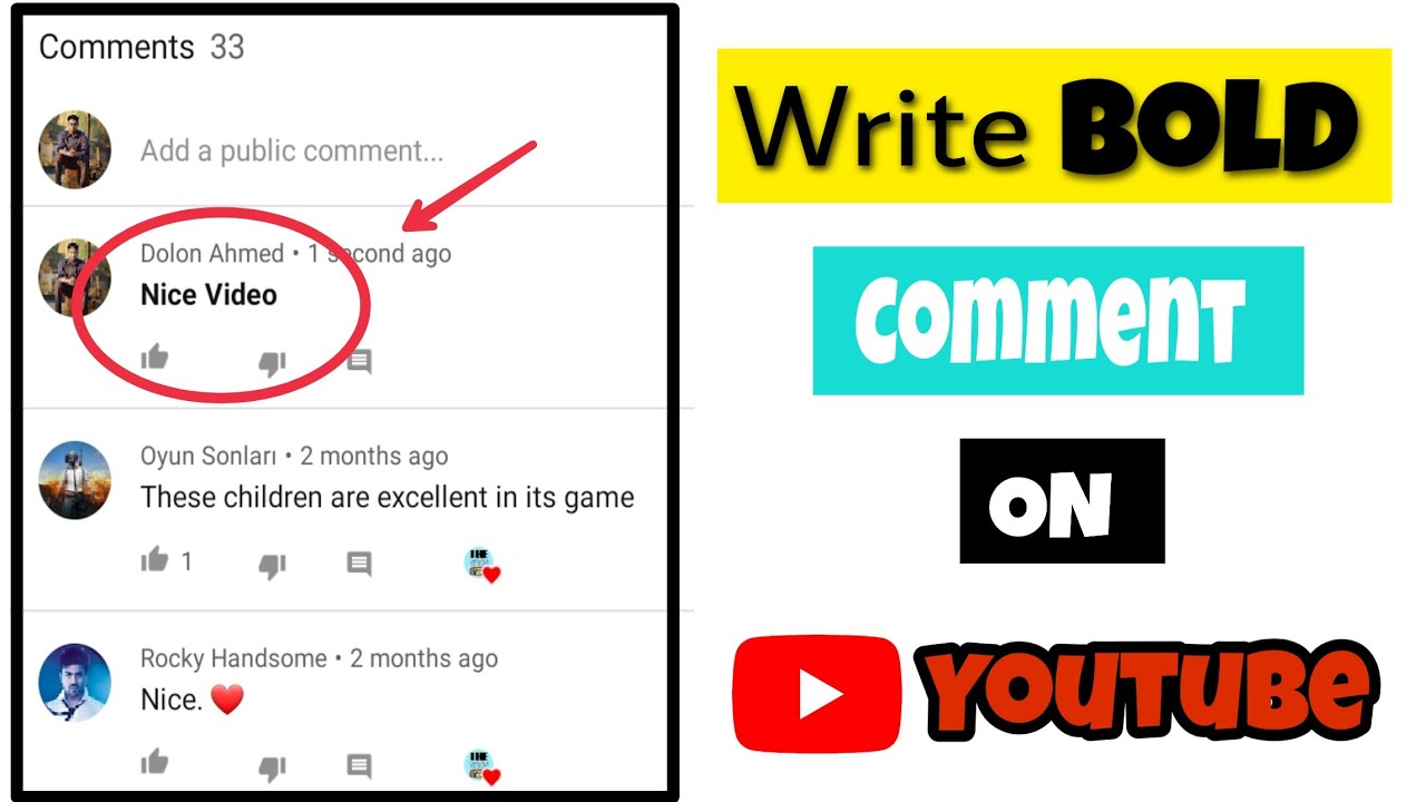 How To Write Bold Comment On 2020 Tutorial Youtube