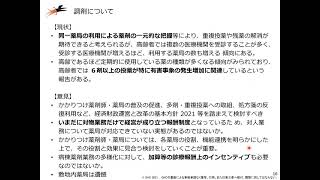 2022年度診療報酬改定（対策編）　中間とりまとめ　調剤、医薬品適正使用