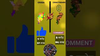 Orissa vs Chhattisgarh #shorts #comparison