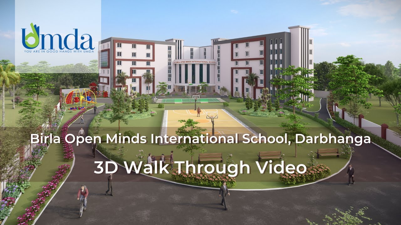 Birla Open Minds International School, Darbhanga | 3D Walkthrough Video ...