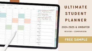 Ultimate Student Digital Planner for GoodNotes 2024 \u0026 Undated Review + Comparison | FREE Planner