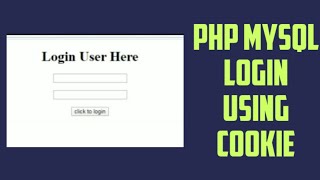 Login using PHP with cookie #logincode #loginmysql