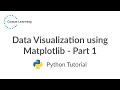 Data Visualization | Python Matplotlib Tutorials | Creating & Customizing our First Plots | Part 1