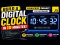 🕒 Create Digital Clock Using JavaScript | Beginner JavaScript Project | Date Object Tutorial