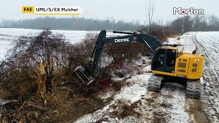 FAE UML/S/EX-150-VT Mulcher IN ACTION on a John Deere 245G LC Excavator