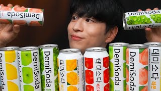 ASMR) 더운 날🔥 시원하게 탄산음료 먹방💧 얼음과 함께 데미소다 모든 맛 먹방❤️carbonated drinks  Mukbang (Eating Show)