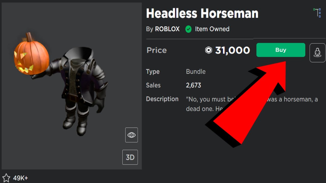 HEADLESS HORSEMAN COMING OUT IN 2020?! (ROBLOX HEADLESS HEAD) - YouTube