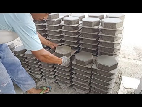 Cara Mencetak Paving Block Manual - YouTube