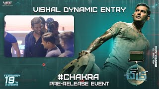 Vishal Dynamic Entry | Vishal Chakra Telugu Movie Pre Release Event | Vishal Film Factory