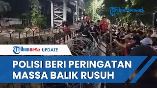 Massa Buruh Mulai Rusuh, Polisi Beri Peringatan Malah Balik Dicaci-maki hingga Dilempar Kayu