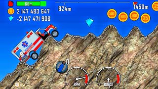 hill climb racing - ambulance on mountain 🚑🗻 | android iOS gameplay #752 Mrmai Gaming