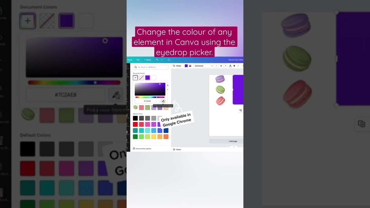 Canva Tutorial - Using the Colour Picker Tool