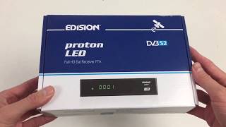 Unboxing DVB-S2 Satelliten-Receiver EDISION Proton HDMI, SCART, USB 2.0, LED Display