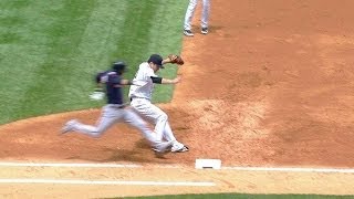 MIN@NYY: Call at first overturned in the 3rd