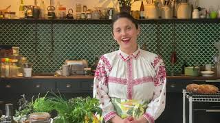 Varenyky cooking demo from Olia Hercules. Shchedryi Vechir at the Ukrainian Institute London.